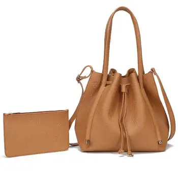 

Large Capacity Bucket Handbags PU Leather Women's Totes Shopping Bag Bolsa Feminin With Small Bag Women Shoulder Bag