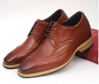 

England Style Men Square Toes Genuine Leather Lace Up Dress Shoes All Season Men Business Office Dress Shoes Free Shipping