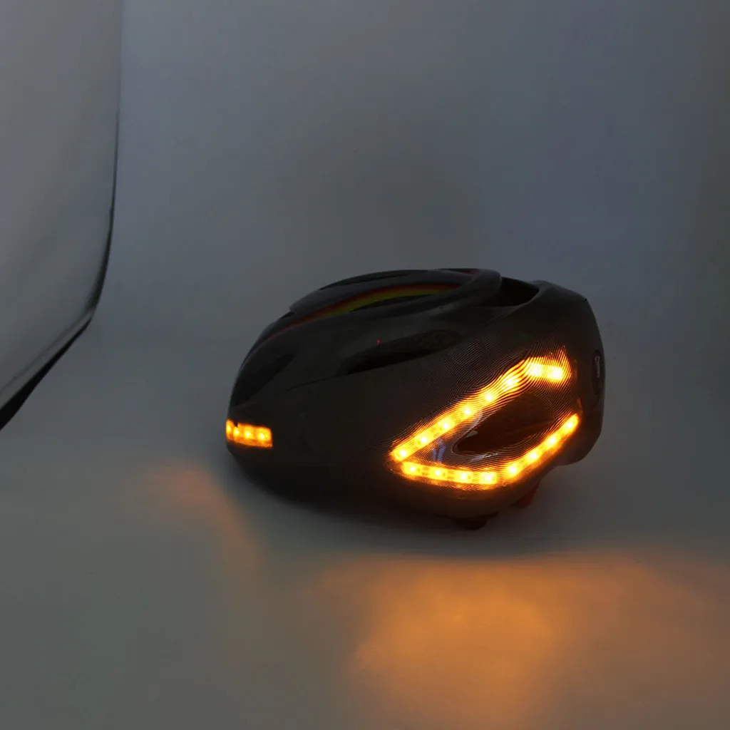 smart bicycle helmet USB rechargeable smart bicycle helmet with wireless steering signal handlebar remote control