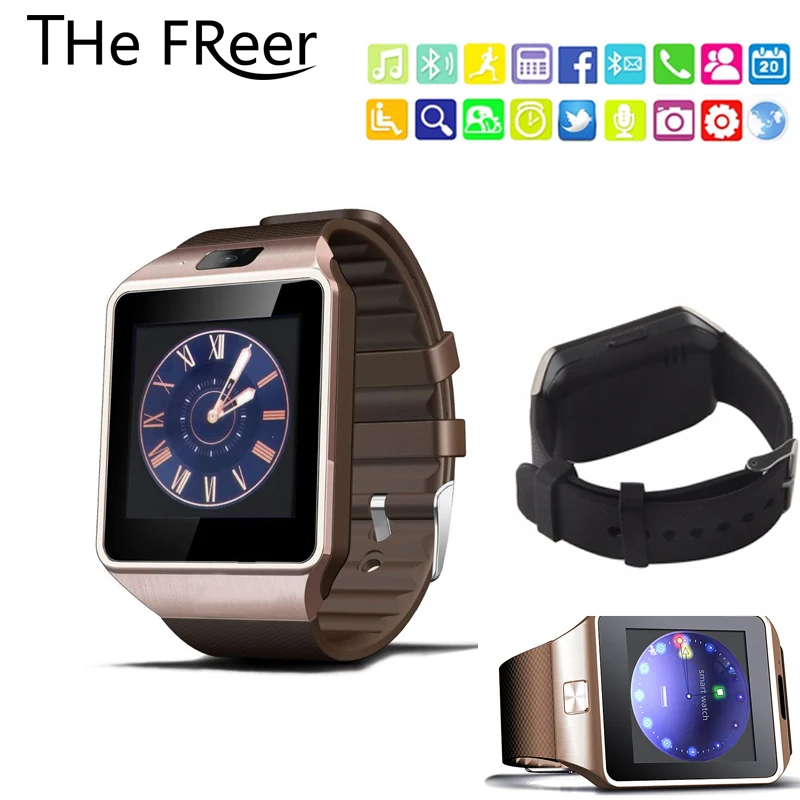 

Bluetooth Smart Watch Clock With Sim Card Slot Push MessageTF Sim Card Camera Android Phone DZ09 Sport Smartwatch Men Watch