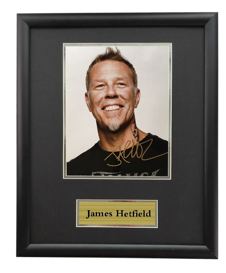 

Memorabilia musician James Hatfield come with SA COA autographed signed Photo Framed