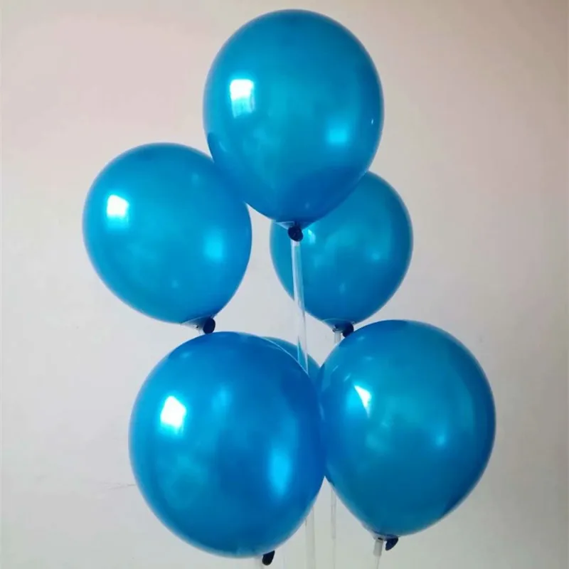 

Blue balloons 100pcs/lot 10 inch 1.5g pearl helium ballon baby shower decoration kids birthday party balloon wedding supplies