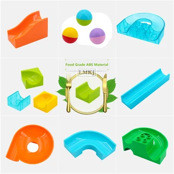 

Big Size Accessories Diy Marble Race Run Maze Ball Track Building Blocks Accessories Slide Bricks Toys For children Kids gift