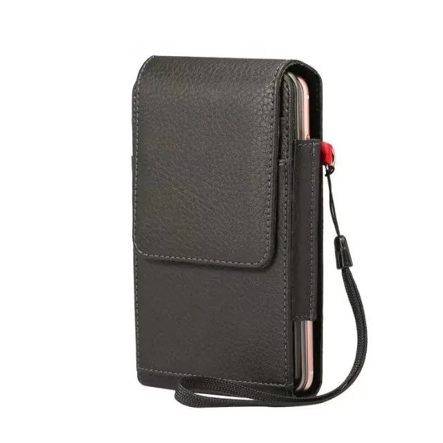 

one plus 3 Universal vertical Double layer Black Holster Leather Case Cover Belt Clip For OnePlus 3 3t Phone bag Accessories