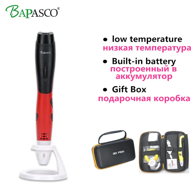 Cheap 2018 Newest 3D pen bapasco BP-05 Built-in battery Portable 3D drawing Pen kids diy Printing pen 3D Safe creative eduacation gift