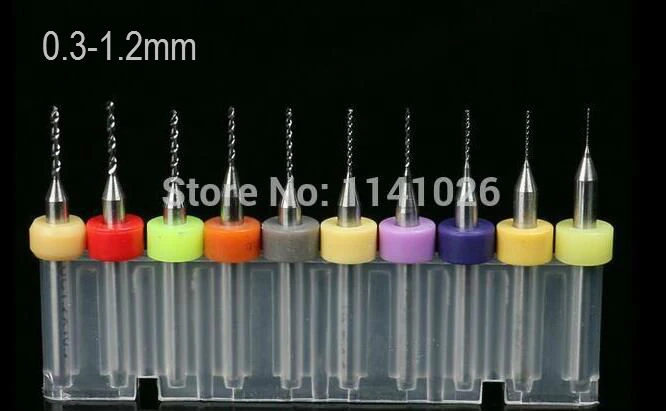 10Pcs PCB Print Leiterplatte Carbide Micro Drill Bits Tool 0.3mm to 1.2 mm 10Pcs PCB Print Leiterplatte Carbide Micro Drill Bits Tool 0.3mm to 1.2 mm