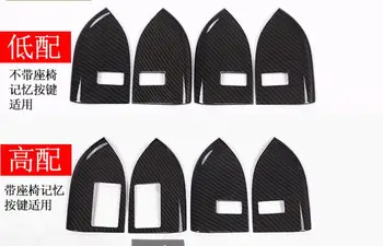 

4pcs carbon fiber ABS Plastic Child lock button Frame Tim Accessories For Land rover Range Rover Sport RR Sport 2014-2018