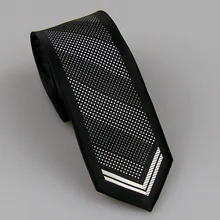 Lammulin Галстуки Для мужчин костюм галстук границы черный с серебристым пледы стрелка в полоску галстук тканый облегающий жаккардовый галстук-бабочка 6 см; свадебные туфли