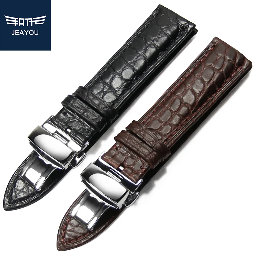 JEAYOU Real Alligator Hand Made Watchband For Piaget/Breguet/VC/PP Men 18/19/20/21/22mm