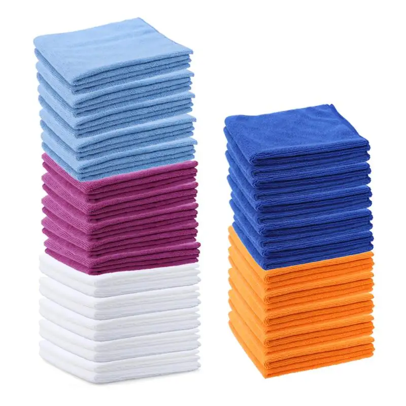 

VODOOL 10Pcs Microfiber towel 40X40cm Super Thick Car Wash Towel Auto Cleaning Towels Car Care Wax Polishing Detailing Towel