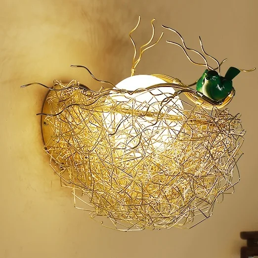 

Modern LED Wall Light Fixtures Fashion Aluminum Sconce Bedroom Lamp Bird's Nest Wandlamp Living Room Dining Aplique De Pared