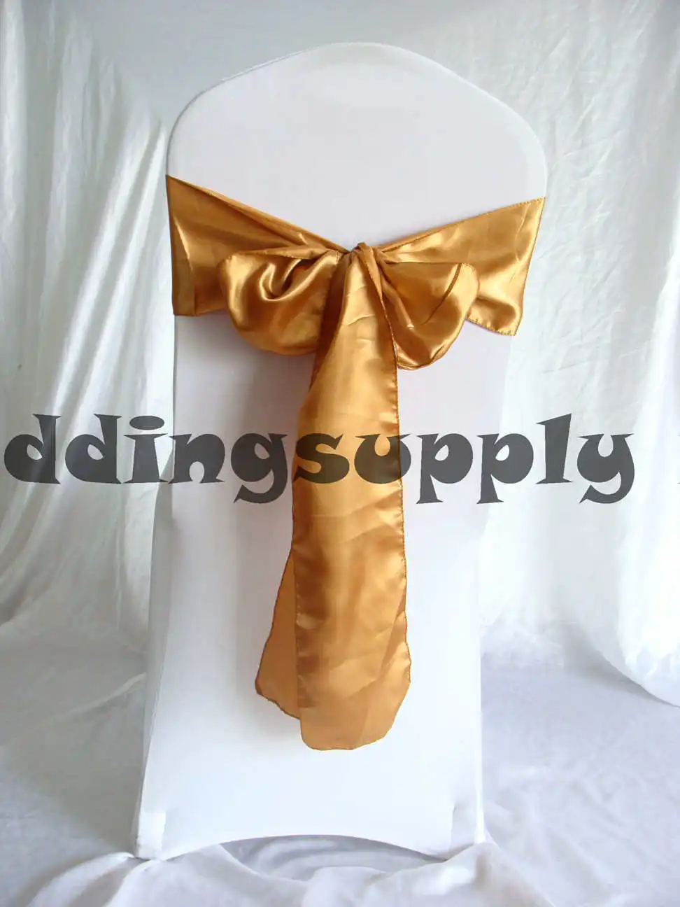 100 GOLD Satin Chair Cover Sashes for Chair Wedding Chair Cover Sash