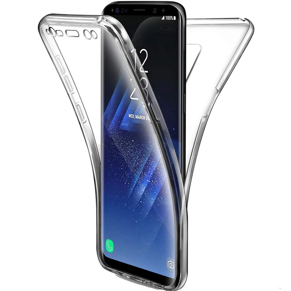 

360 Case Soft TPU Full Cover for Samsung Galaxy S9 S8 Plus S7 S6 Edge S5 A3 A5 A7 J1 J3 J5 J7 2016 2017 Crystal Clear Gel Cover