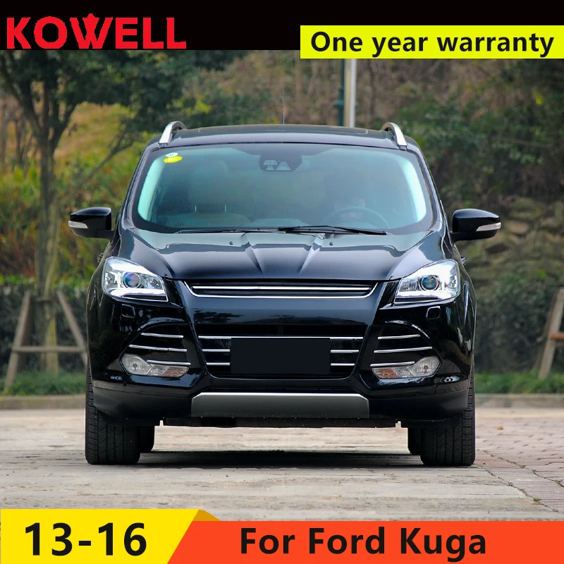 KOWELL автомобильный Стайлинг для Ford Kuga фары 2013- Escape светодиодный фары DRL Биксеноновые линзы Высокий Низкий луч парковка противотуманная фара