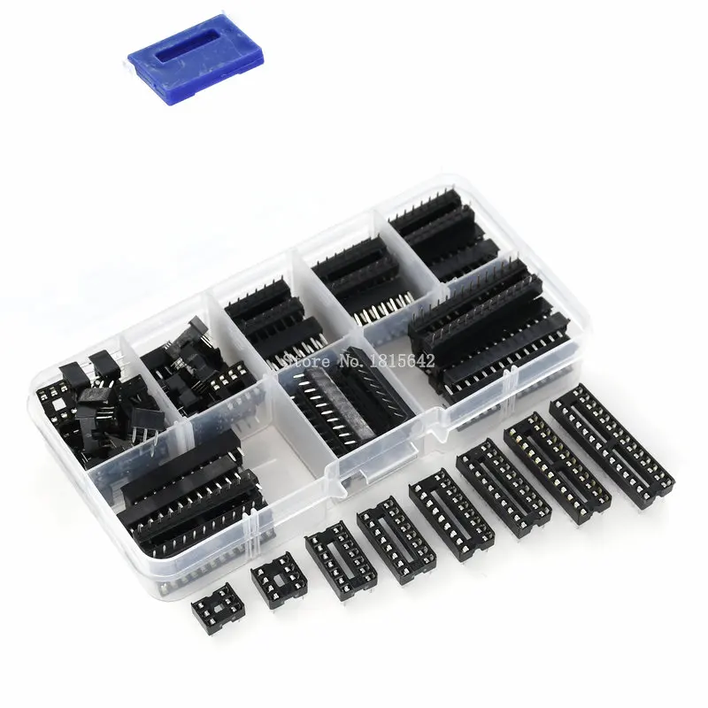 66 шт./лот DIP IC адаптер для припоя Набор розеток 6 8 14 16 18 20 24 28 контактов Новинка|ic