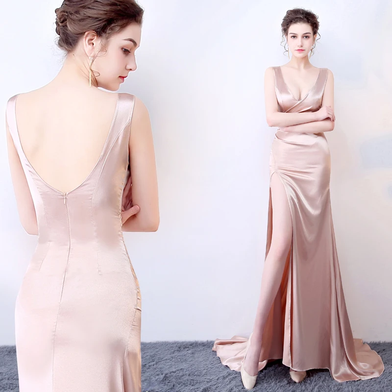 deep v mermaid gown