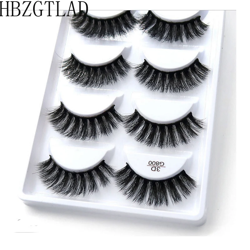 Ferramentas de Beleza Caixa Vison Cabelo Natural Cruz Cílios Postiços Longo Bagunçado Maquiagem Falso Olho Extensão Compõem Maquiar 50 - 100 3d 38 50 100 caixa 3d vison cabelo natural