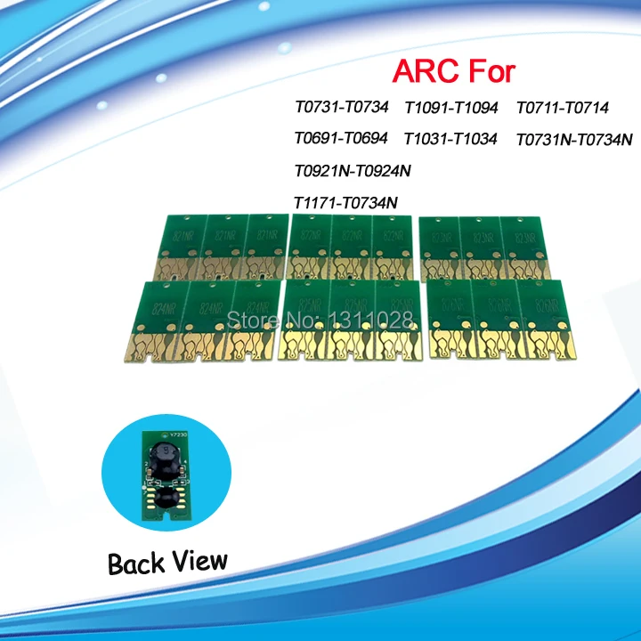 T1031-T1034 Совместимость микросхема автоматического сброса ARC для Epson Stylus T40W TX600FW TX550W TX610, 5 комплектов, 20 шт