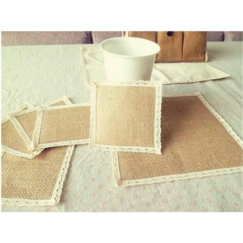 1 шт. джутовый коврик для чашек под горшок|wedding centerpieces|wedding decorationwedding decor burlap |