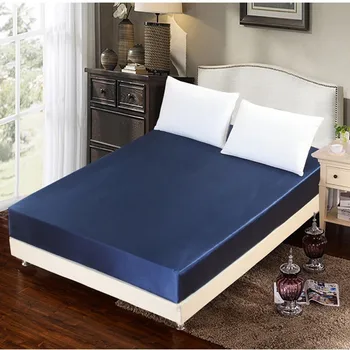 Soft Plain Silk Fitted Sheet Satin Bed Cover Home Bedroom Bedsheet Twin Queen King Size 153*203 Bedspread Bed Sheets Drap Housse
Soft Plain Silk Fitted Sheet Satin Bed Cover Home Bedroom Bedsheet Twin Queen King Size 153*203 Bedspread Bed Sheets Drap Housse