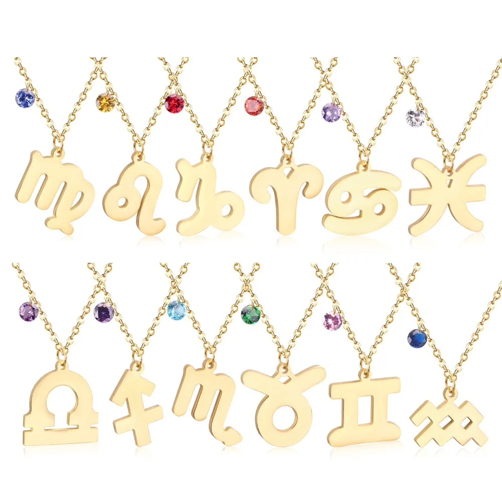 LUXUKISSKIDS 12 шт./лот 316L ожерелье из нержавеющей стали с цирконием высокого качества