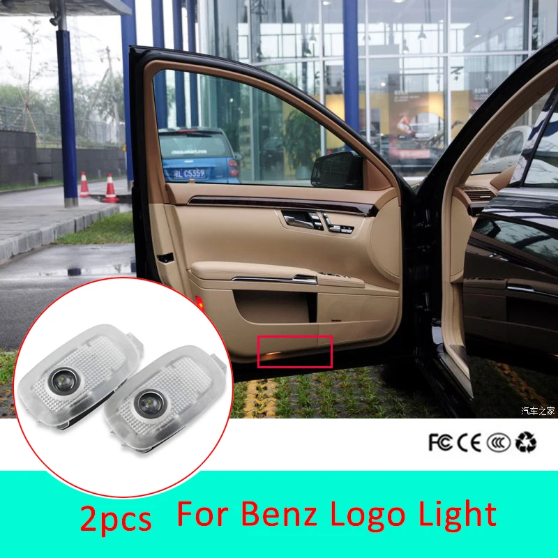 

2pcs Led car door light For Mercedes Benz S W221 s300 s320 s400 s500 s63 AMG Logo Light Laser Projector Car Styling Accessories