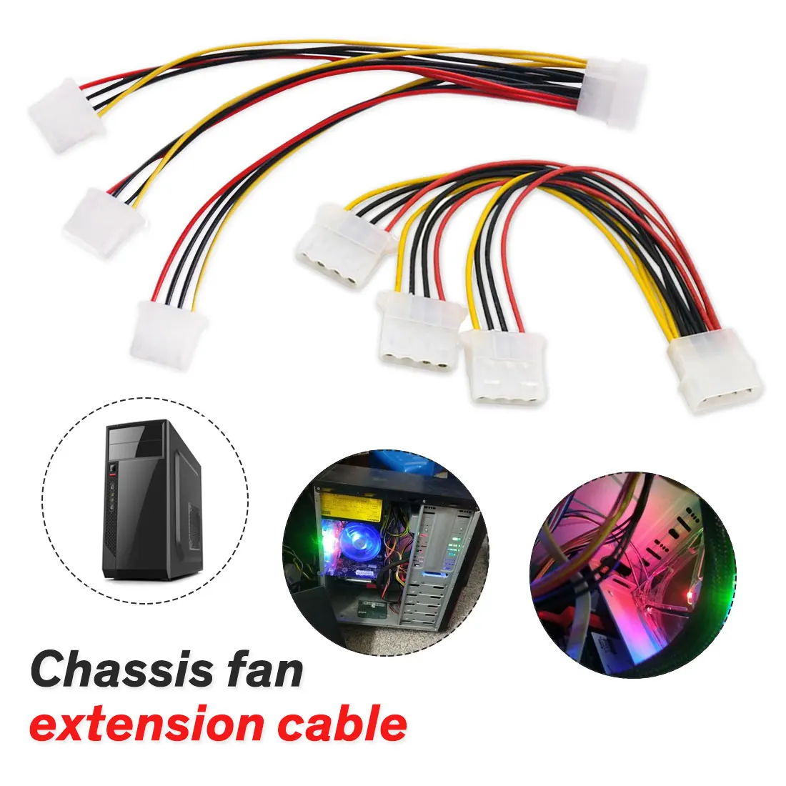 4Pin IDE силовые кабели HY1578 4 Pin Molex папа на 3 порта Женский блок питания сплиттер