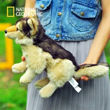 National Geographic plush toy stuffed PP cotton wolf 25cm doll gift National Geographic plush toy stuffed PP cotton wolf 25cm doll gift