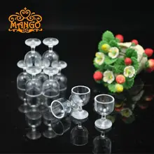 1:12 кукольный миниатюрный пластиковые красного вина кубков 4 шт