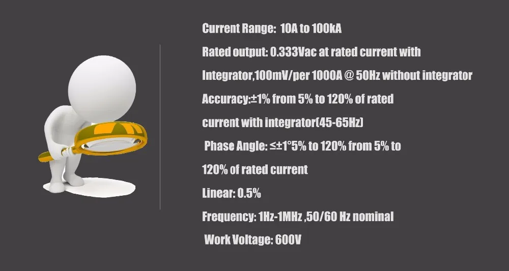 Пояс Роговского трансформатор тока ESCT-RC060 100A-800A/0,333 V