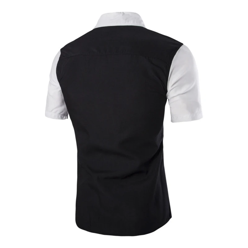 Zogaa 2019 бренд для мужчин рубашка Новый Slim Fit Мужской сплошной короткий рукав платье