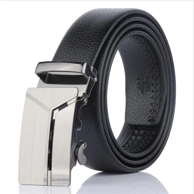 

SOEI Men Designer Belts Automatic Buckle Designer Men High Quality Black Belt Luxury Brand Mens Belt Business PU Belts For Men