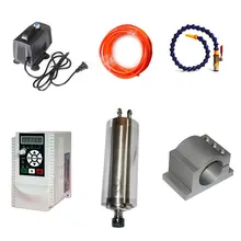 DIY CNC Part Kit 80mm CNC Water Cooled Spindle Motor Clamp 800W 1.5KW Frequency Converter VFD Inverter 2.2KW 1.5KW