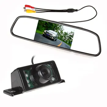 

480 x 272 4.3 Inch TFT LCD Display Car Rear View Mirror Monitor + 7 IR Lights Night Vision RearView Reversing Backup Camera