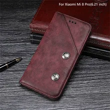 Vintage Leather Case For Xiaomi Mi 8 Pro Case Magn