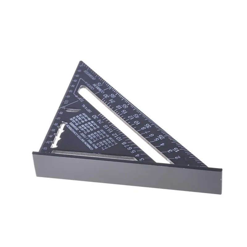 

Metric Aluminum Alloy Triangle Ruler Angle Ruler 90 degrees Protractor Square Speed Carpenter Framing Measuring Layout