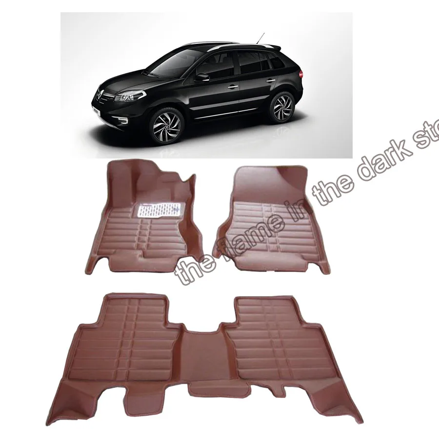 

lsrtw2017 leather car floor mat carpet for renault koleos Samsung QM5 2007 2008 2009 2010 2011 2012 2013 2014 2015 accessories