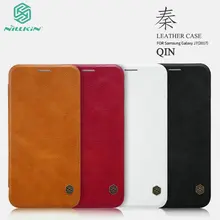 Оригинальный Nillkin Qin Series Роскошные флип чехол Кожаный чехол для Samsung Galaxy J7 2017 J730F (Европейская версия) телефон сумка NQ01