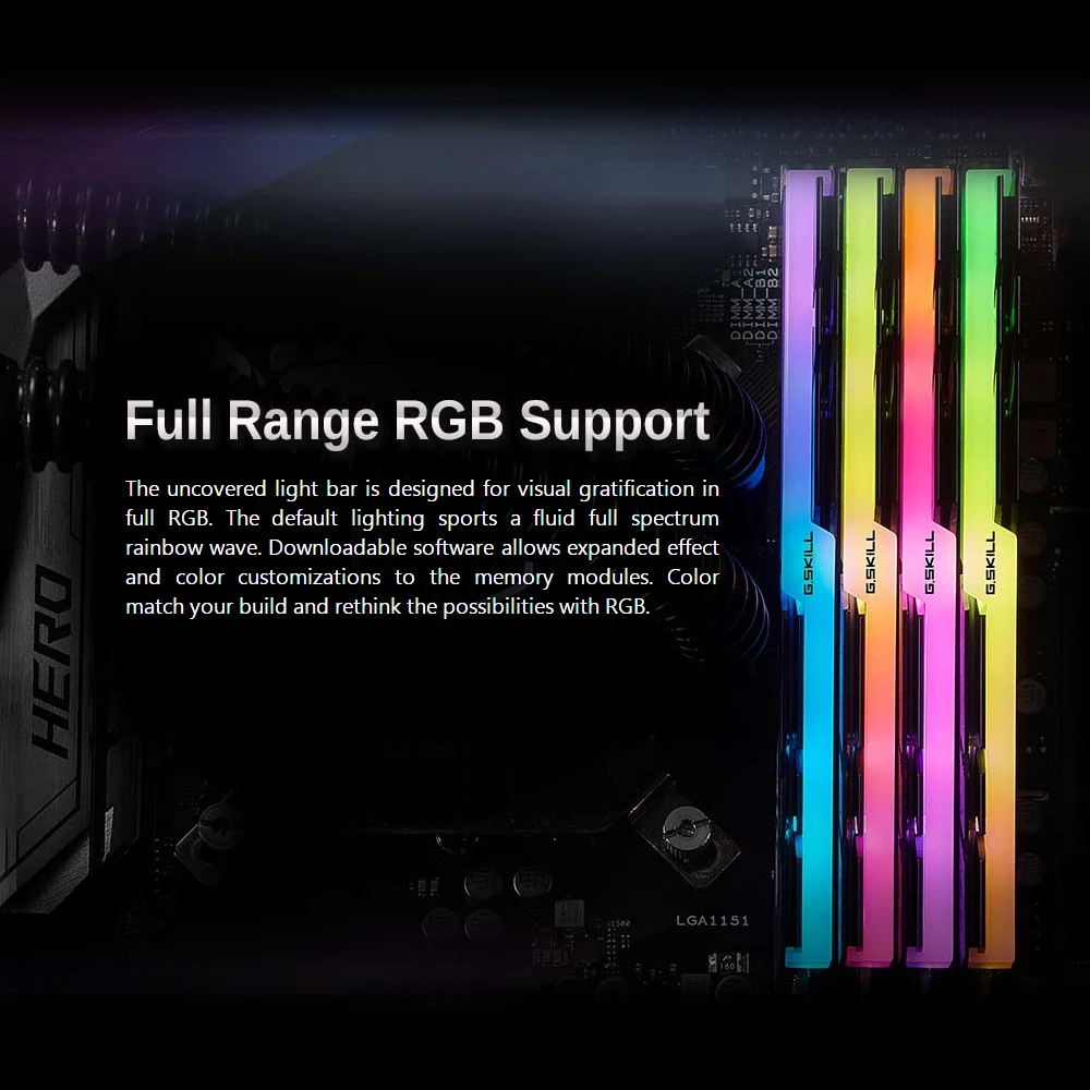 G. SKILL TridentZ RGB серия оперативной памяти DDR4 32G(8Gx4) 3200MHz 1,35 V F4-3200C16Q-32GTZR для настольного компьютера