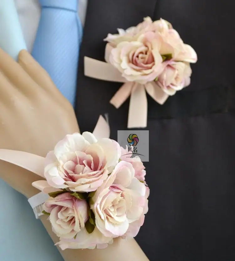 Minimaal racket Nog steeds Handgemaakte kunstbloemen bruiloft bloemstukken bruiloft bloemen bruidegom  corsage bruid pols corsage, rose multicolor|wrist corsage|groom  corsagewedding flower arrangements - AliExpress