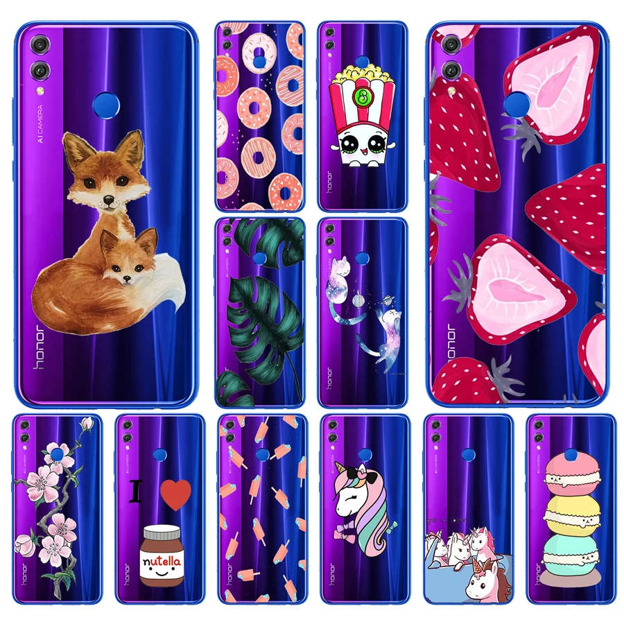 

01SX silicone case for huawei honor 8x Case 6.5 inch Soft TPU Back Cover for huawei honor 8x Protect Phone shell Coque painting