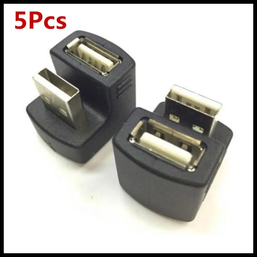 

Freeshipping 5pcs/lot up Angled USB 2.0 A Male to Female Extension 90 180 Degree adapter Converter