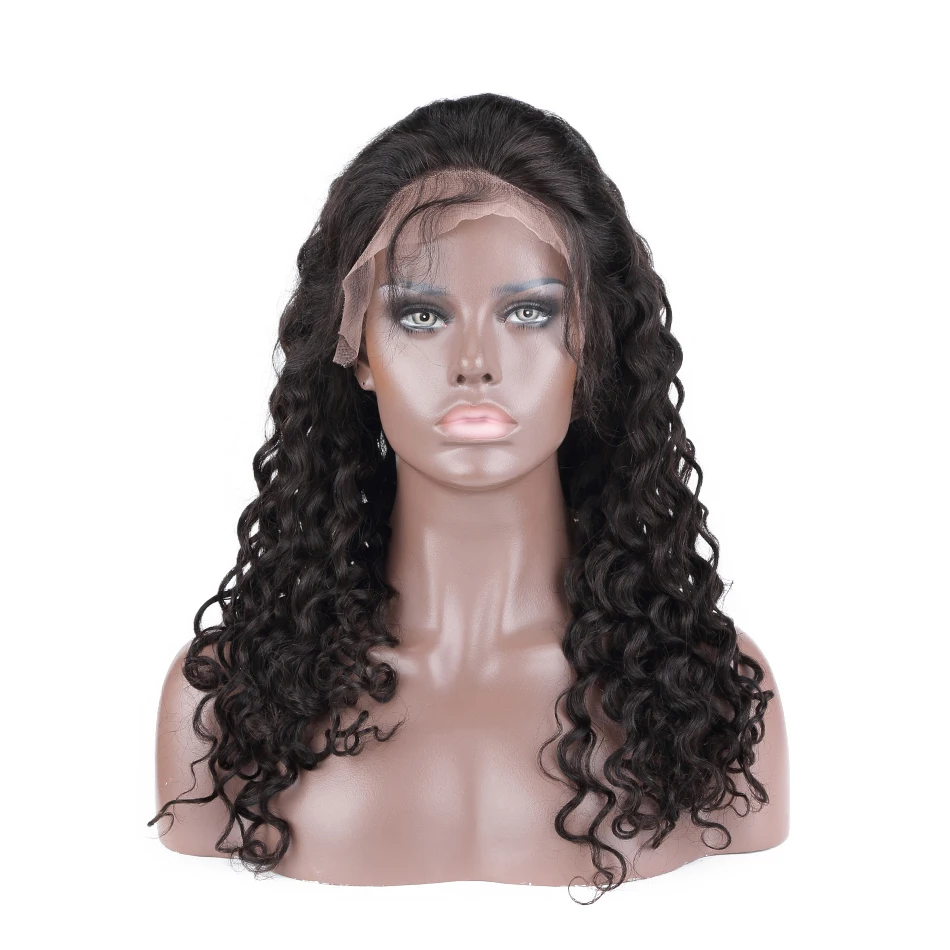 Poker Face 360 кружевных фронтальных париков предварительно сорвал с волосами младенца глубокая волна перуанские Remy человеческие волосы кружева передние парики для черных женщин