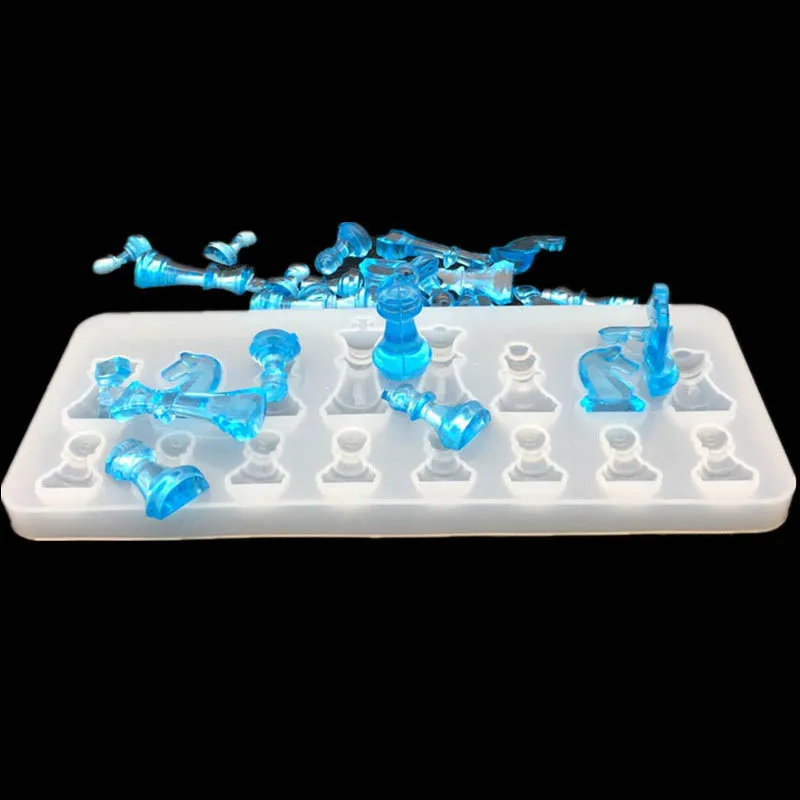 

1 PC Portable DIY Resin Decorative Craft Accessories Jewelry Making Mould Crystal Tools Silicone International Chess Mold