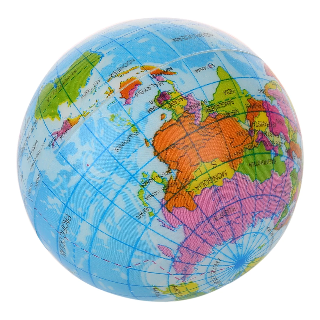 NEW WORLD MAP FOAM EARTH GLOBE STRESS RELIEF BOUNCY BALL