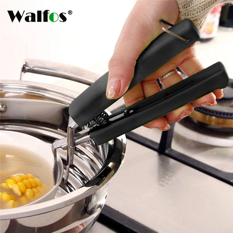 WALFOS, горячий держатель для миски, блюдо, зажим для кастрюли, сковорода, зажим для горячей тарелки, тарелка, зажим для чаши, щипцы, силиконовая ручка, кухонный инструмент