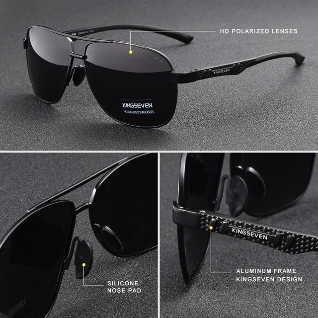 KINGSEVEN 2020 marque hommes aluminium lunettes de soleil polarisées UV400 miroir mâle lunettes de soleil femmes pour hommes Oculos de sol 2