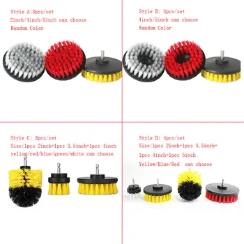 

3 Pcs/Set Electric Drill Brush Bristle Cleaning Head for Car Tile Grout Bathroom Carpet Floor HFing