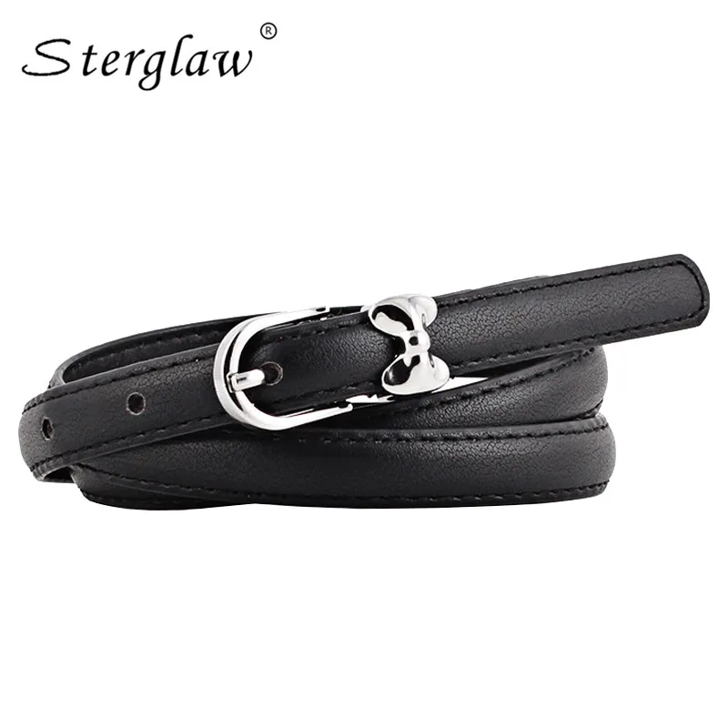 

New designer Bow leather belts for women dresses decorative jeans luxury thin belt female casual belts and straps riem N212
