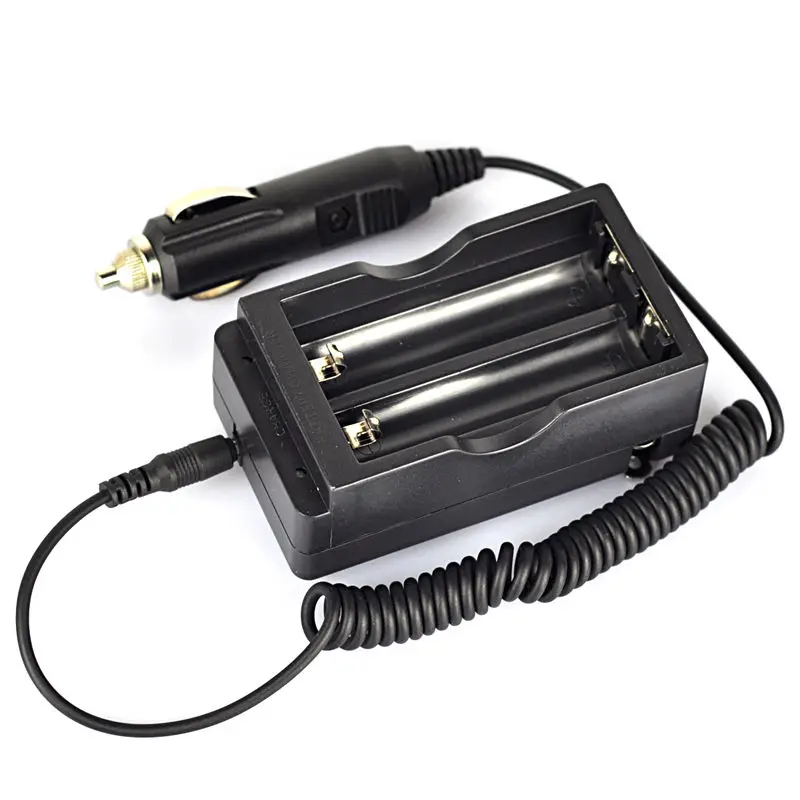 

Universal 2 slot Output Intelligent Li-ion 18650 3.7V Battery Charger+Car Charger New